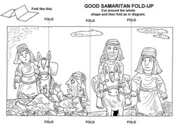 07_Bible_Story_Folding_Craft: Art and craft; Bible story; BW