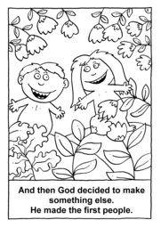 12_Colouring_Creation: Art and craft; Bible story; BW; Coloring; Colouring