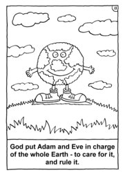 14_Colouring_Creation: Art and craft; Bible story; BW; Coloring; Colouring