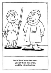 02_Colouring_Wise_Foolish: Art and craft; Art and craft book; Bible story; BW; Coloring; Colouring