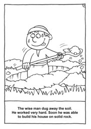04_Colouring_Wise_Foolish: Art and craft; Art and craft book; Bible story; BW; Coloring; Colouring