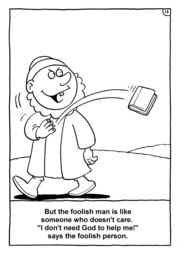 14_Colouring_Wise_Foolish: Art and craft; Art and craft book; Bible story; BW; Coloring; Colouring
