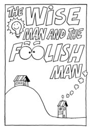 18_Colouring_Wise_Foolish: Art and craft; Art and craft book; Bible story; BW; Coloring; Colouring