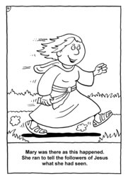 05_Colouring_Jesus_Alive: Art and craft; Art and craft book; Bible story; Black and white; BW; Coloring; Colouring; Line Art