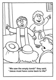 12_Colouring_Jesus_Alive: Art and craft; Art and craft book; Bible story; Black and white; BW; Coloring; Colouring; Line Art
