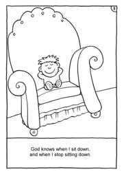 04_Colouring_God_Me: Bible story; Black and white; BW; Coloring; Colouring; Line Art