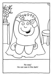 12_Colouring_God_Me: Bible story; Black and white; BW; Coloring; Colouring; Line Art