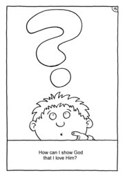 16_Colouring_God_Me: Bible story; Black and white; BW; Coloring; Colouring; Line Art