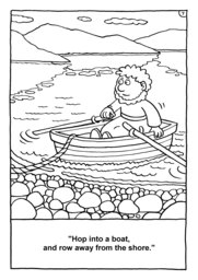 07_Colouring_Peter_Fish: Art and craft; Bible story; Black and white; BW; Coloring; Colouring; Line Art