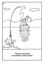 08_Colouring_Peter_Fish: Art and craft; Bible story; Black and white; BW; Coloring; Colouring; Line Art