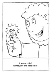 11_Colouring_Peter_Fish: Art and craft; Bible story; Black and white; BW; Coloring; Colouring; Line Art