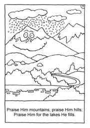 10_Colouring_Praise: Art and craft; Art and craft book; Bible story; BW; Coloring; Colouring; Line Art