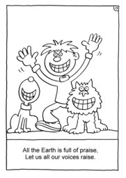 14_Colouring_Praise: Art and craft; Art and craft book; Bible story; BW; Coloring; Colouring; Line Art