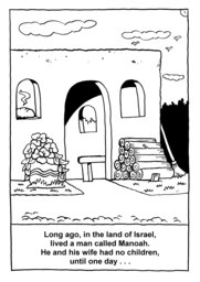 02_Colouring_Samson: Art and craft; Art and craft book; Bible story; BW; Coloring; Colouring; Line Art