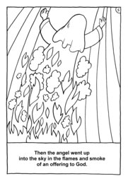06_Colouring_Samson: Art and craft; Art and craft book; Bible story; BW; Coloring; Colouring; Line Art