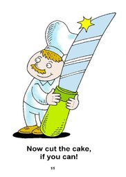11_Crazy_Cake: Alphabet; Colour; Reading books