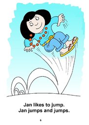 06_Jumpy_Jan: Alphabet; Colour; Reading books