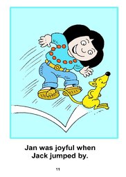 11_Jumpy_Jan: Alphabet; Colour; Reading books