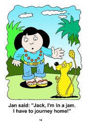 14_Jumpy_Jan: Alphabet; Colour; Reading books