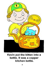 08_Kevin_Kitchen: Alphabet; Colour; Reading books