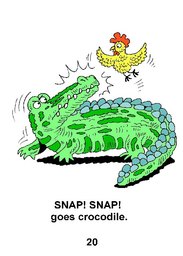 20_Hen_Crocodile: Animals; Colour; Grammar; Reading books